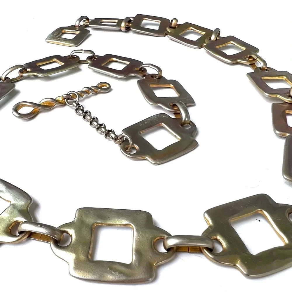 Vintage Belt Go Go Chain Link Metal Wear As You Want Flair Retro Accessory